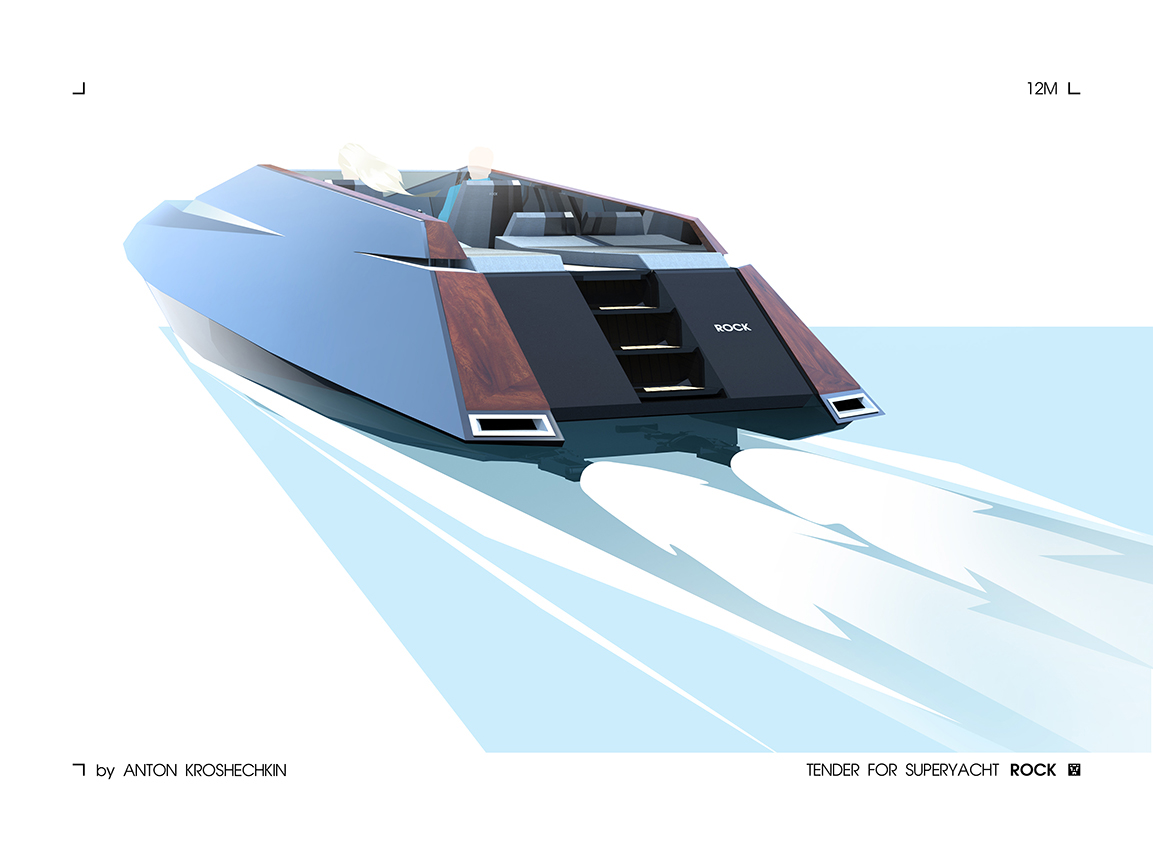 yacht boat superyacht concept design Transportation Design sketch Yacht Design Tender