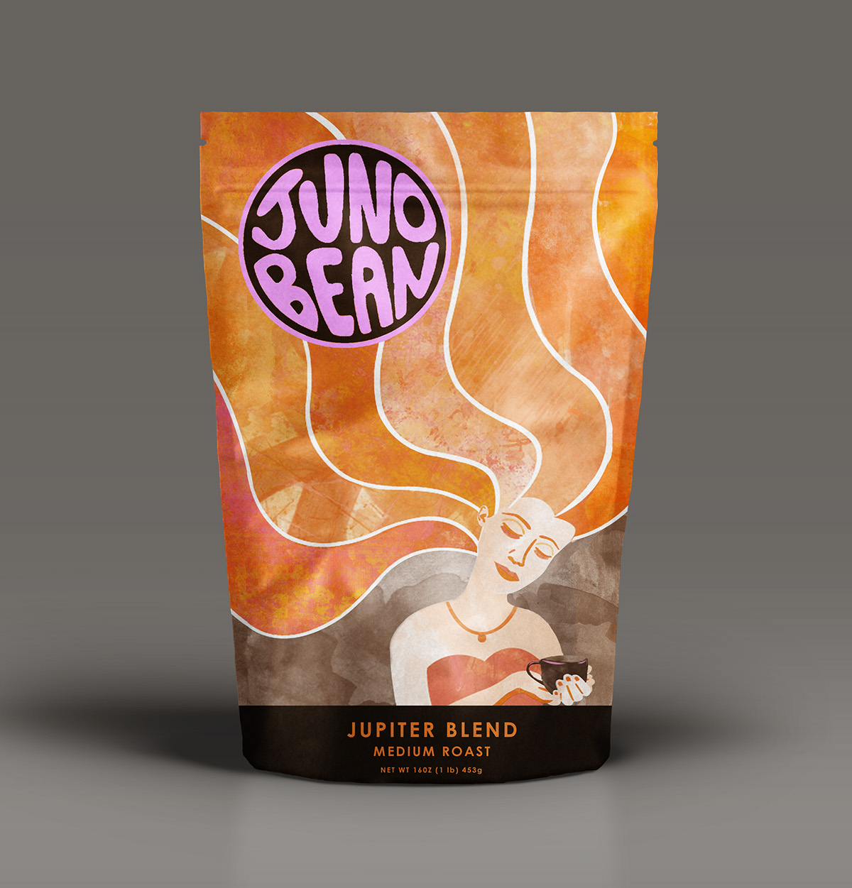 Coffee logo design juno bean Mug  cup bag Stationery watercolor