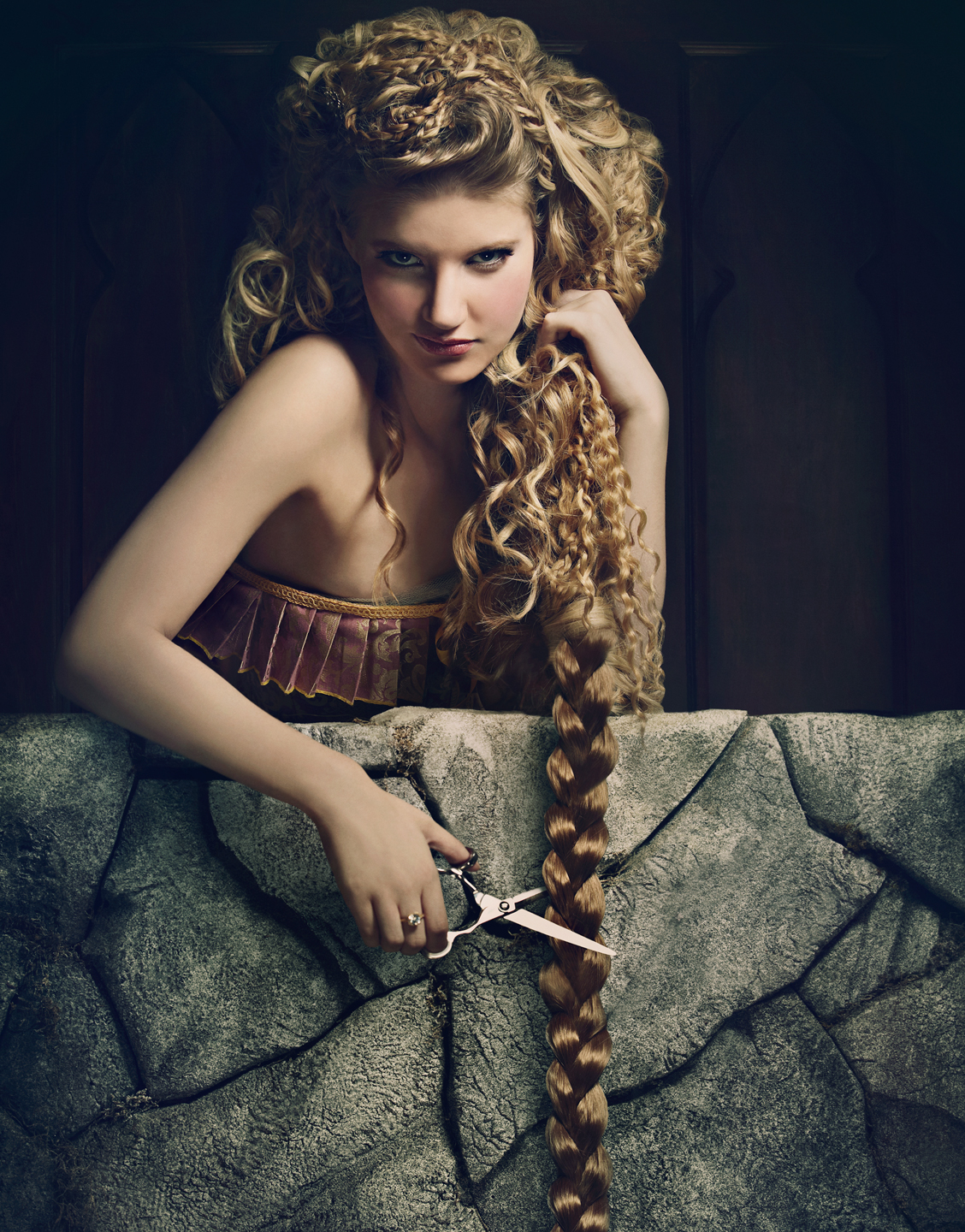 Fairy Fatales rapunzel braid hair wall scissors beauty fantasy Stories humor fairy tales H&M
