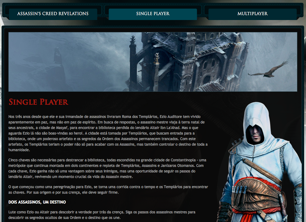 assassin`s  creed  revelations  uz games ezio  ubisoft  game layout