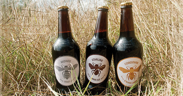 beer label package design  beer bottle bee Identity Design Beekeeper brewing company