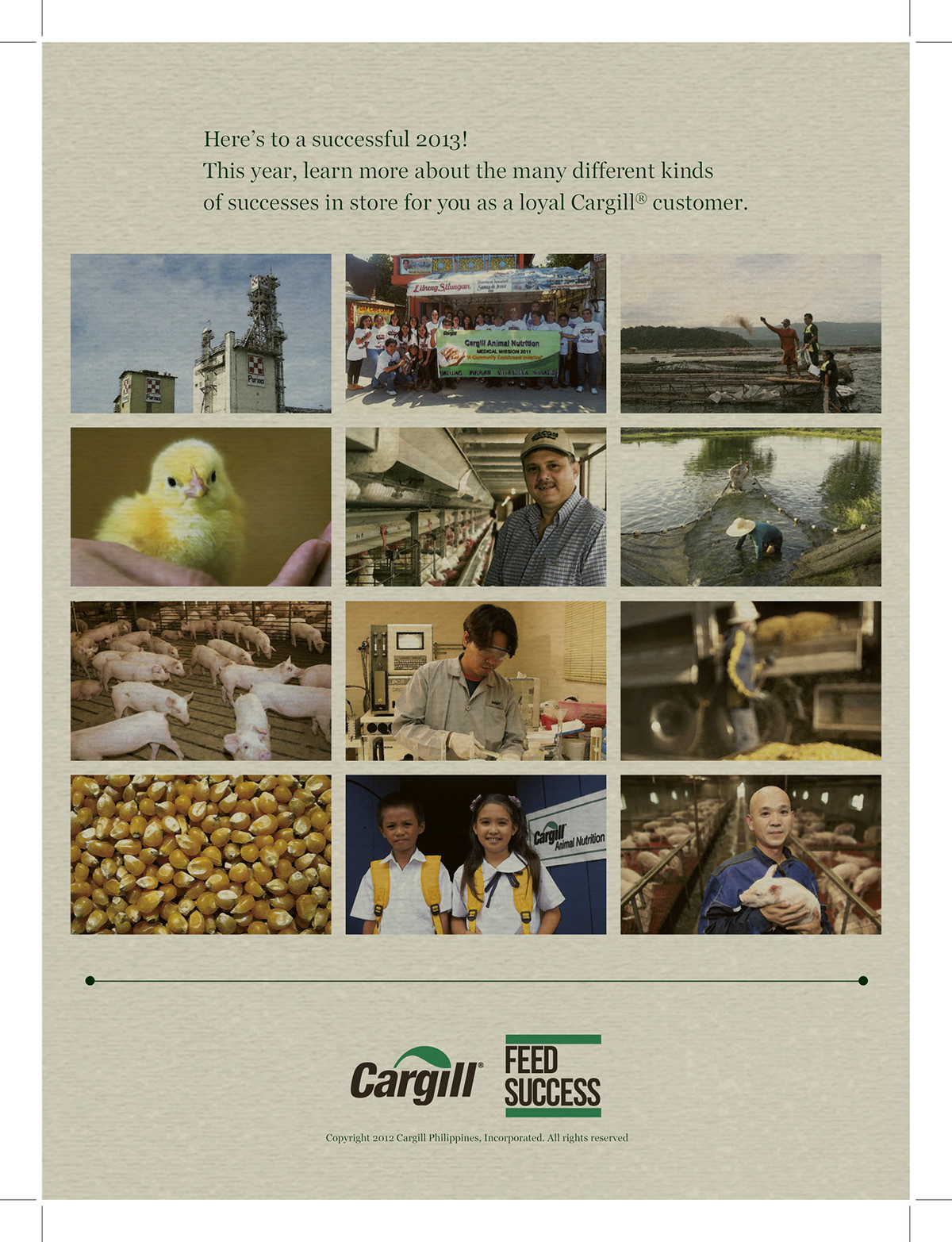 Cargill Purina 2013 calendar Let's Feed Success