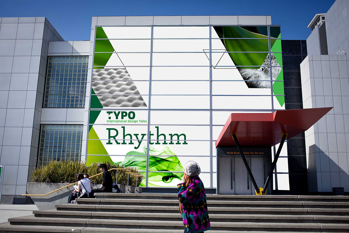 conference design visual system app Website posters Program rhythm typo