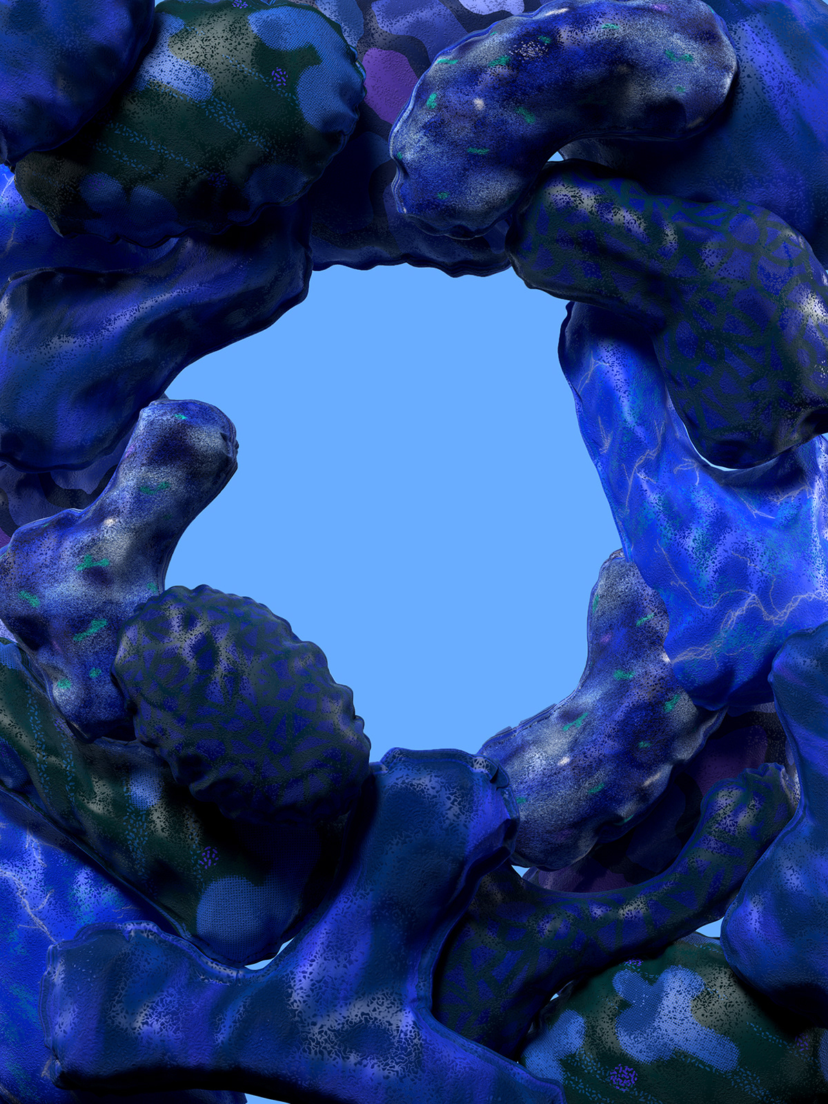 3D blue CGI editorial emotions feelings magazine redshift Render still life