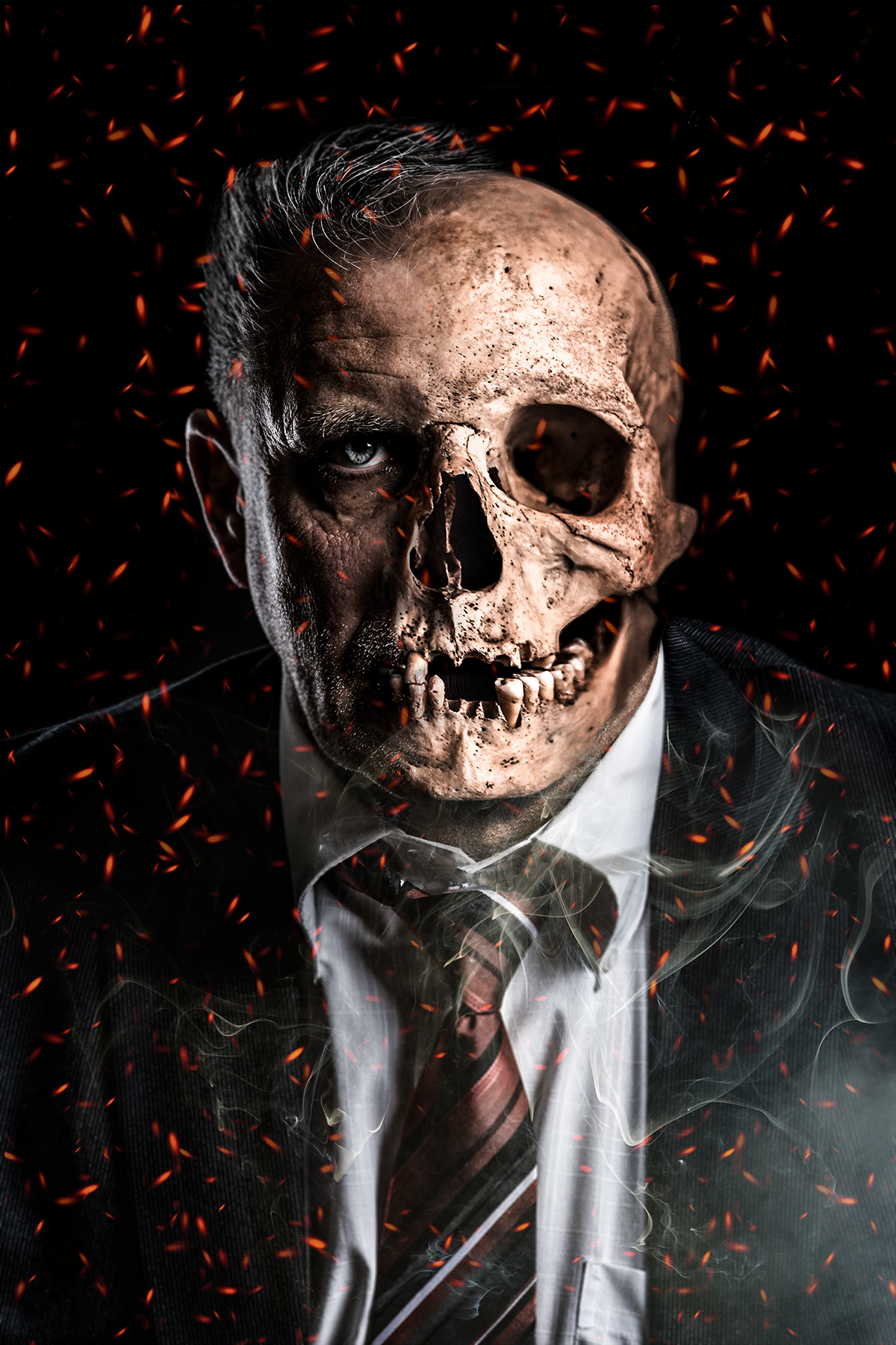 manipulation digitalart photoshop skull fire antifumo antismoking social media