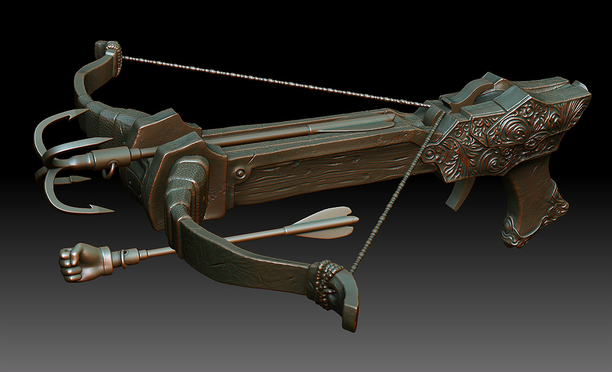 crossbow toy 3D 3d print Weapon medieval Grappling arrow bow