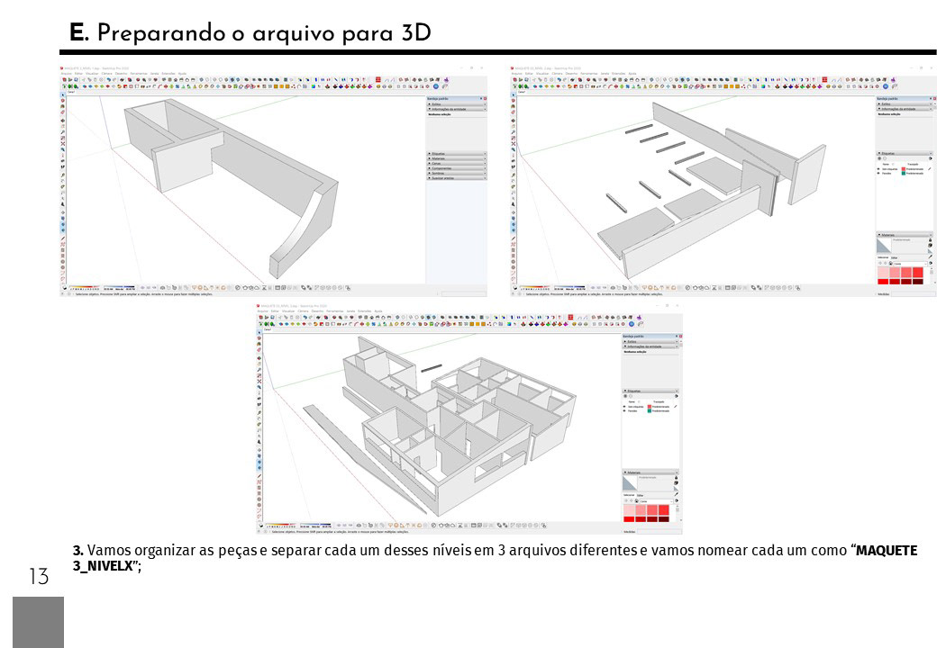 AutoCAD CASA LOTA DE MACEDO impressão 3d makerbot maquete modelo 3d modelo redusido residência Sérgio Bernardes SketchUP