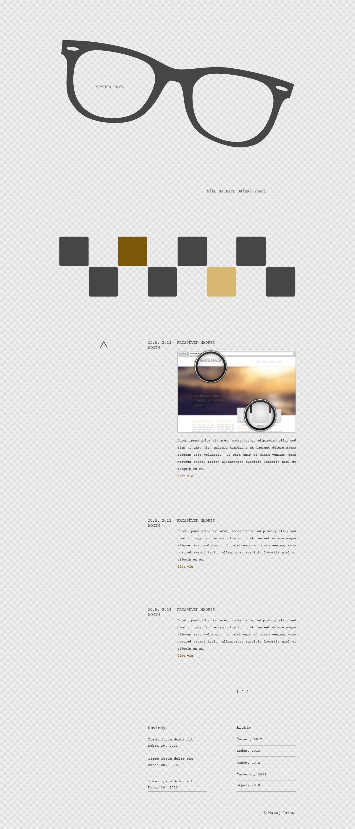 Blog design minimal minimalistic