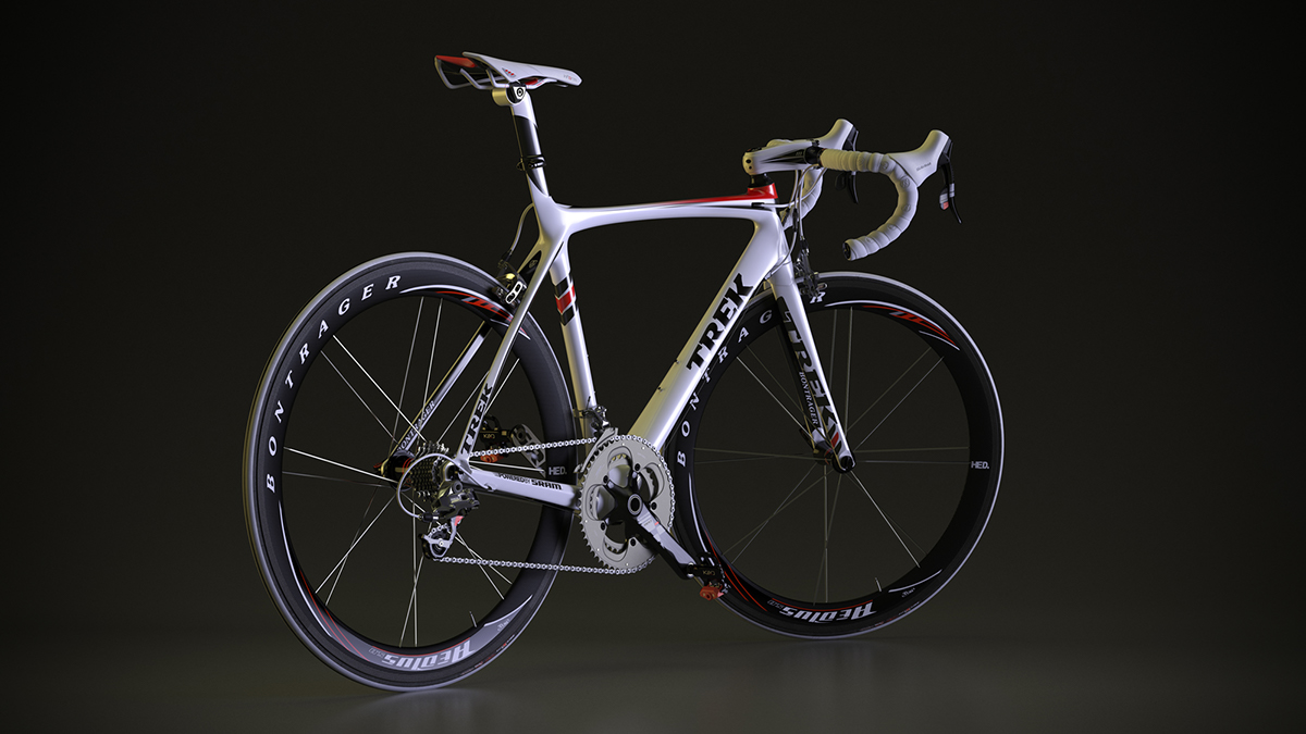 Bicycle studio lighting rendering 3D
