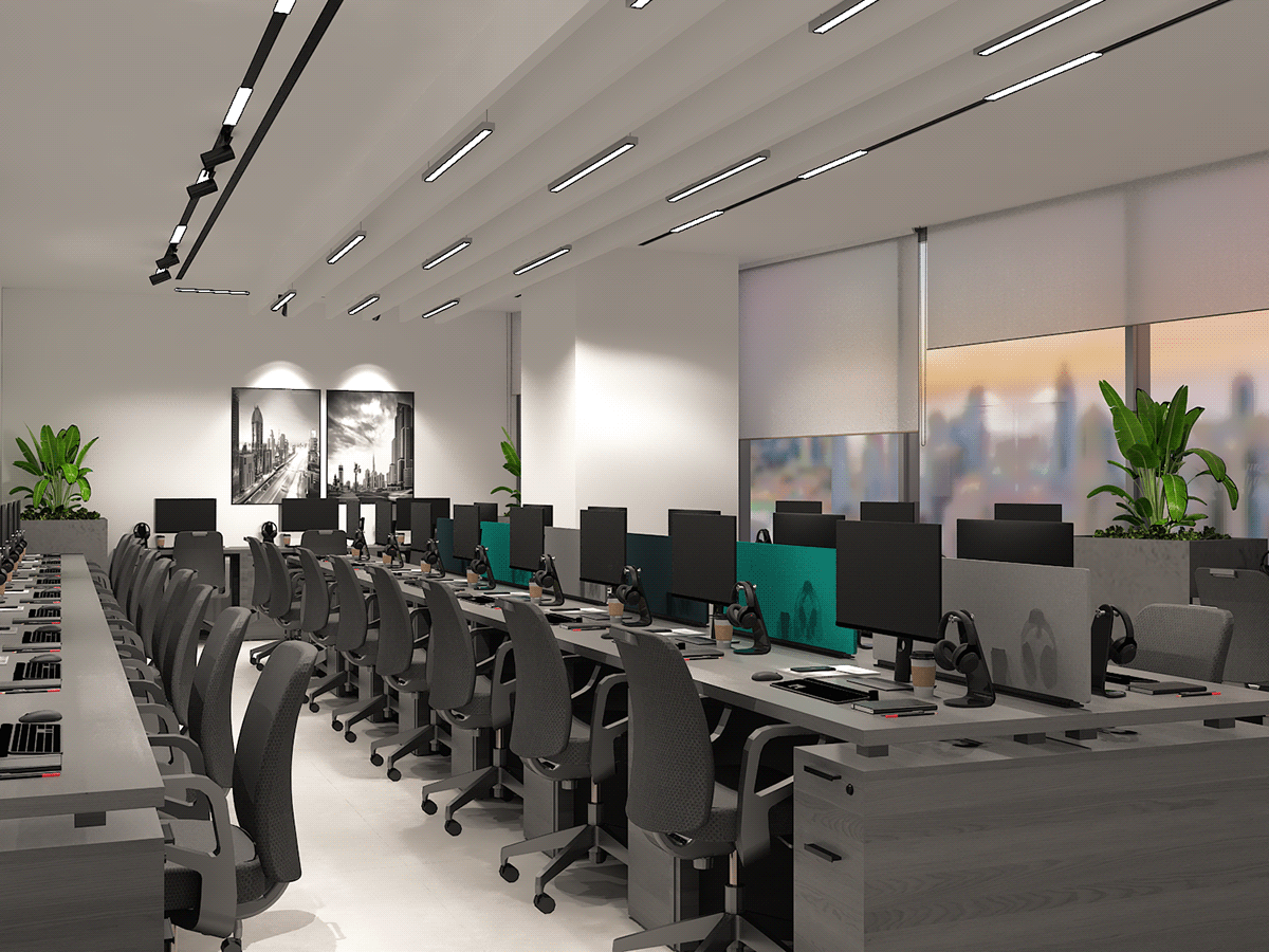 modern interior design  3ds max Office Building