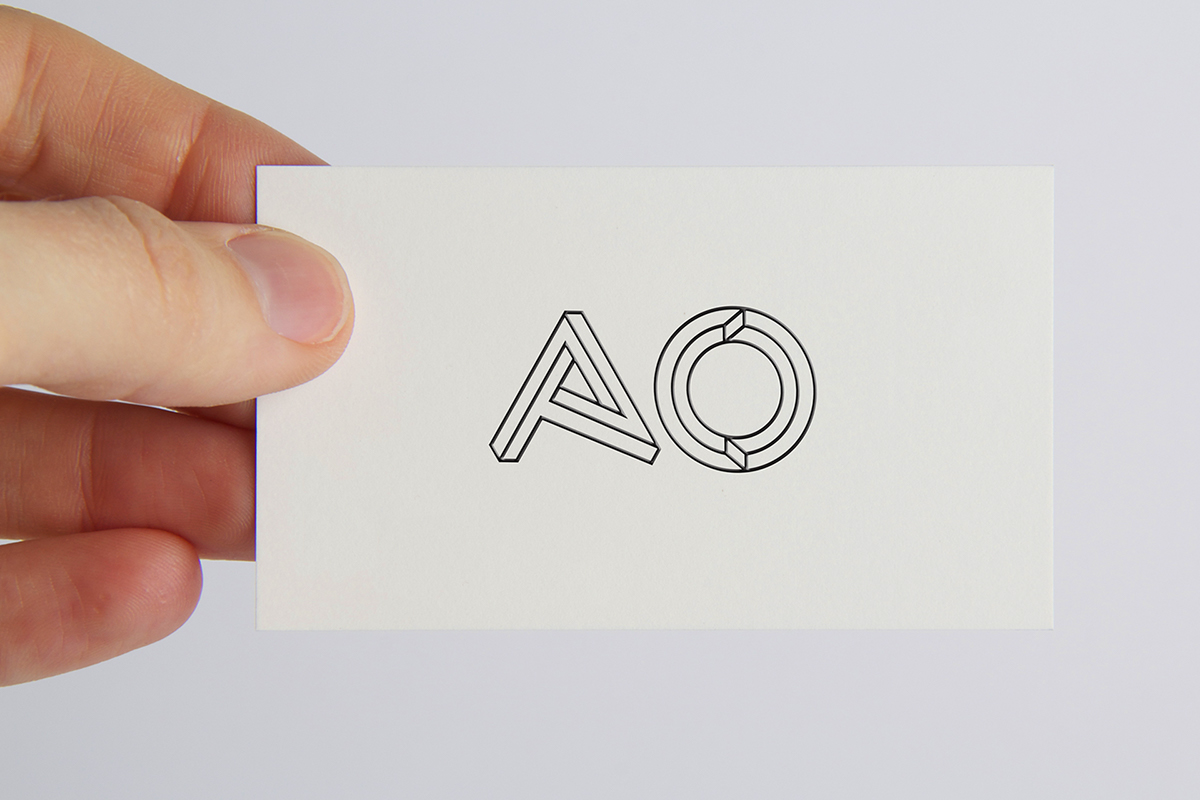 optical illusion monocrome business card Hoarding
