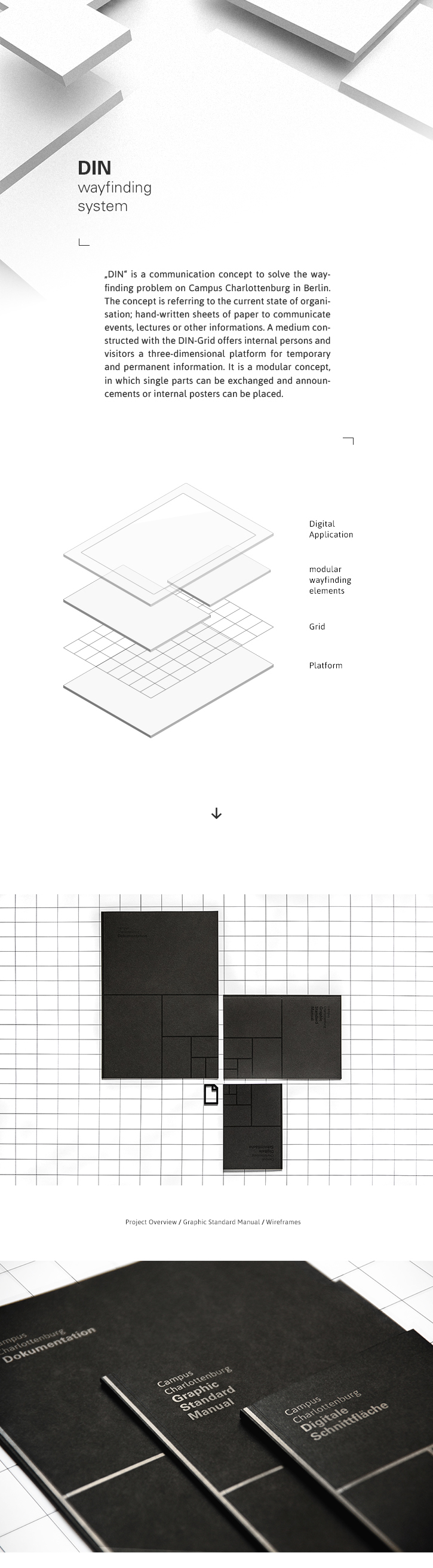 wayfinding wayfinding system modularity simplicity din grid minimal functional concept system black White Space  Platform interaction
