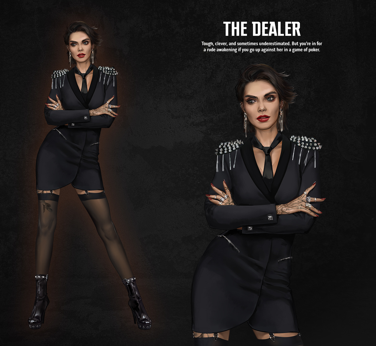Casino Online character concept Character design  characters concept art concept artist Digital Art  Drawing  ILLUSTRATION  rock