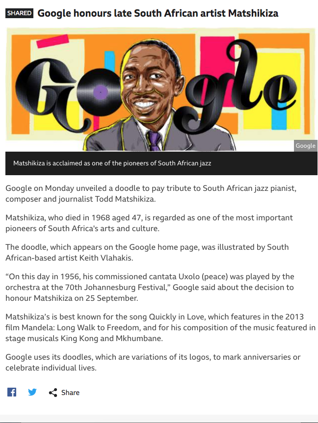 google google doodles Google Doodle Viral heritage day south africa jazz jazz music music jazz typography