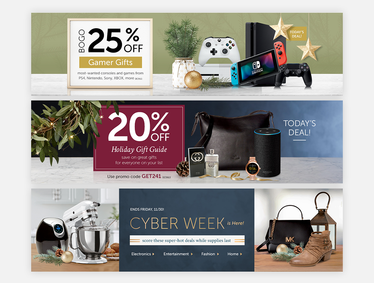 Retail Holiday campaign Ecommerce design