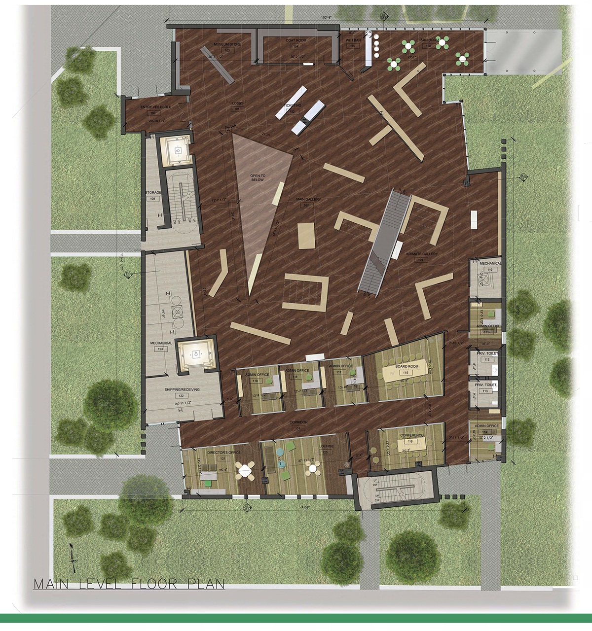 museum Space Planning rendering