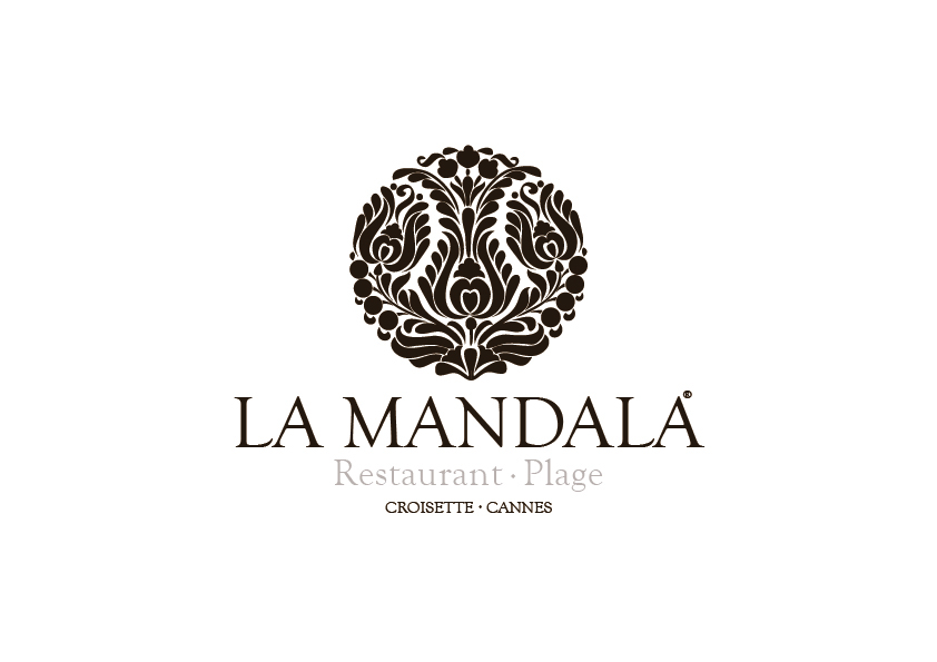 LA MANDALA restaurant plage CROISETTE CANNES print design harkmann group HarkmaNn