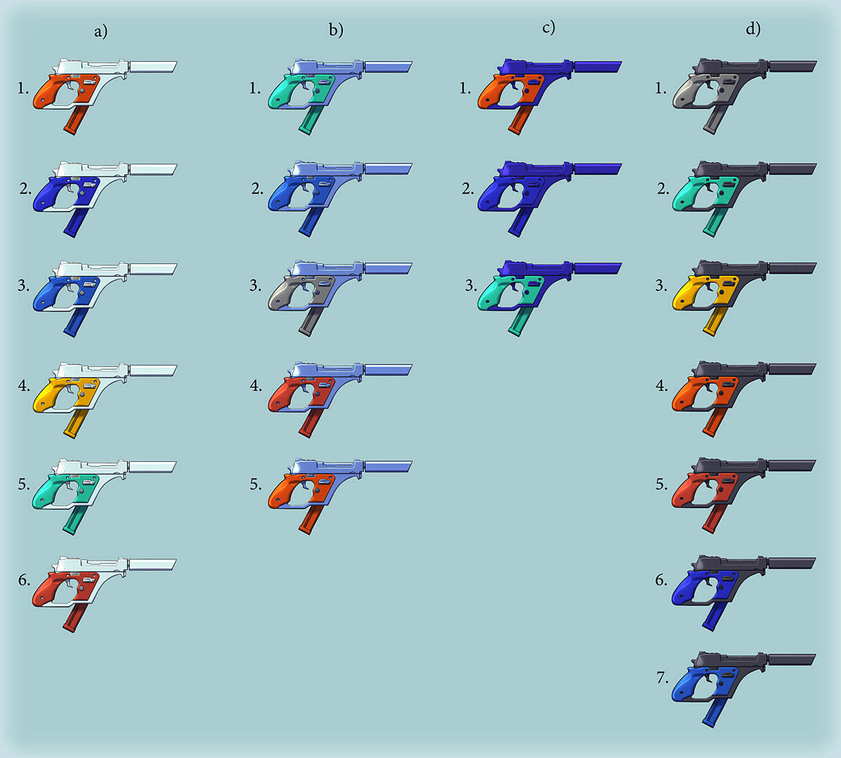 Gun concept art Weapon sci-fi Game Art weapons belarus pistol Cyberpunk