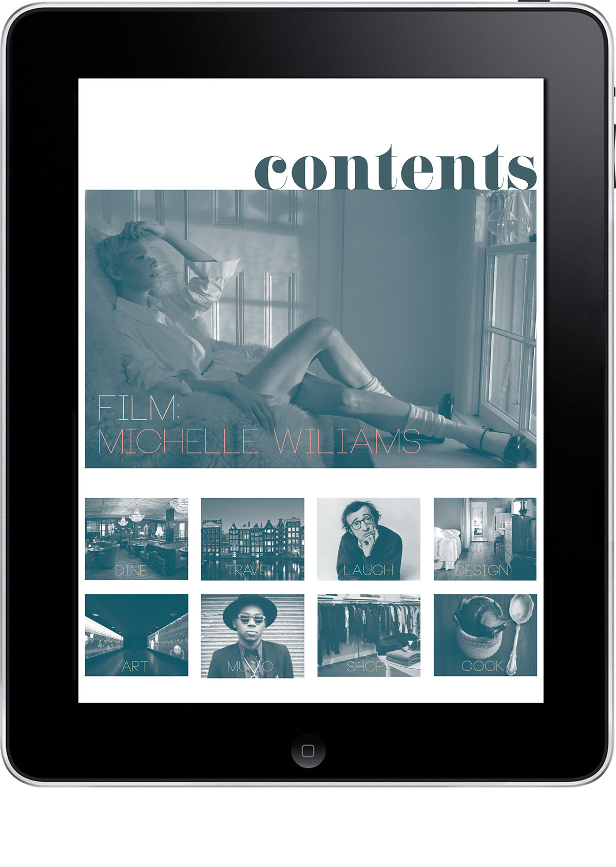 iPad epublishing magazine Layout typography   photoshop