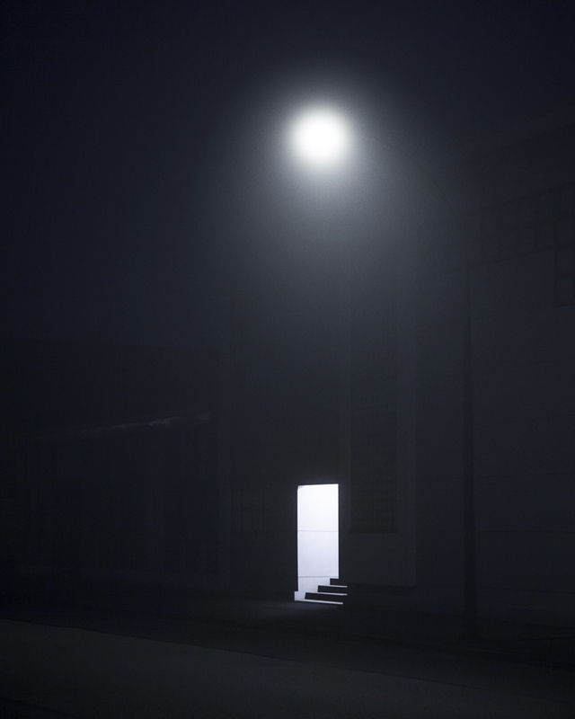 Adobe Portfolio night enter Entrance light fog mist illuminate minimalist dark vancouver Canada photographer art danish