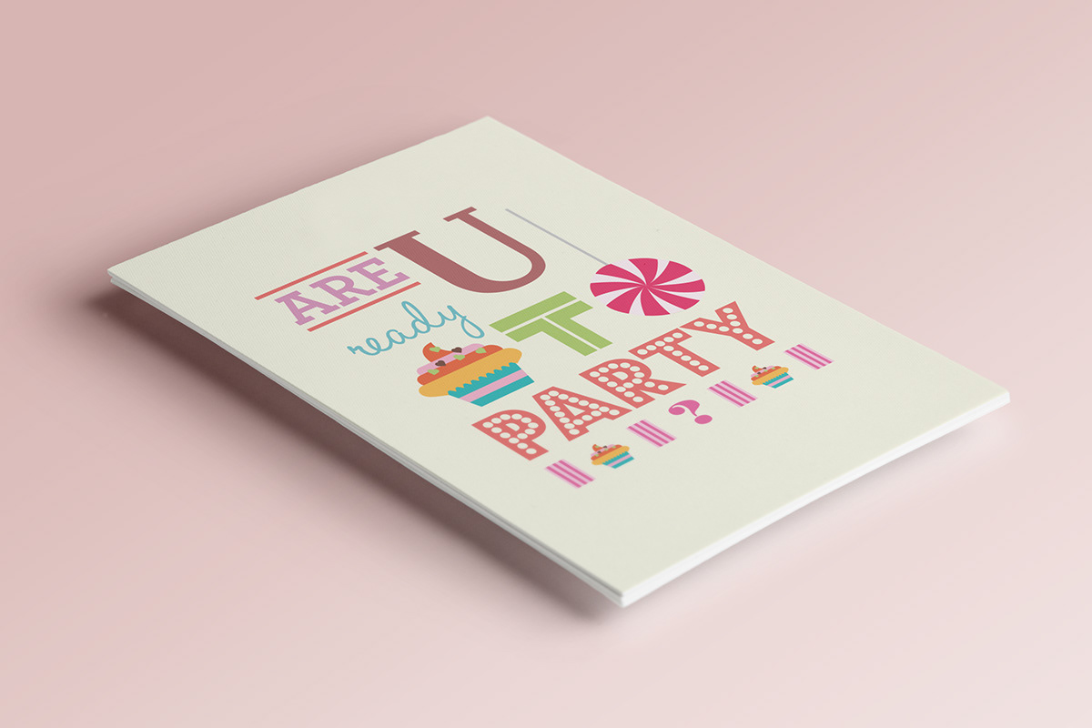 Invitation card 7thbday philippines debut Cotillion pink sweetes cupcakes motiv lollipops menu