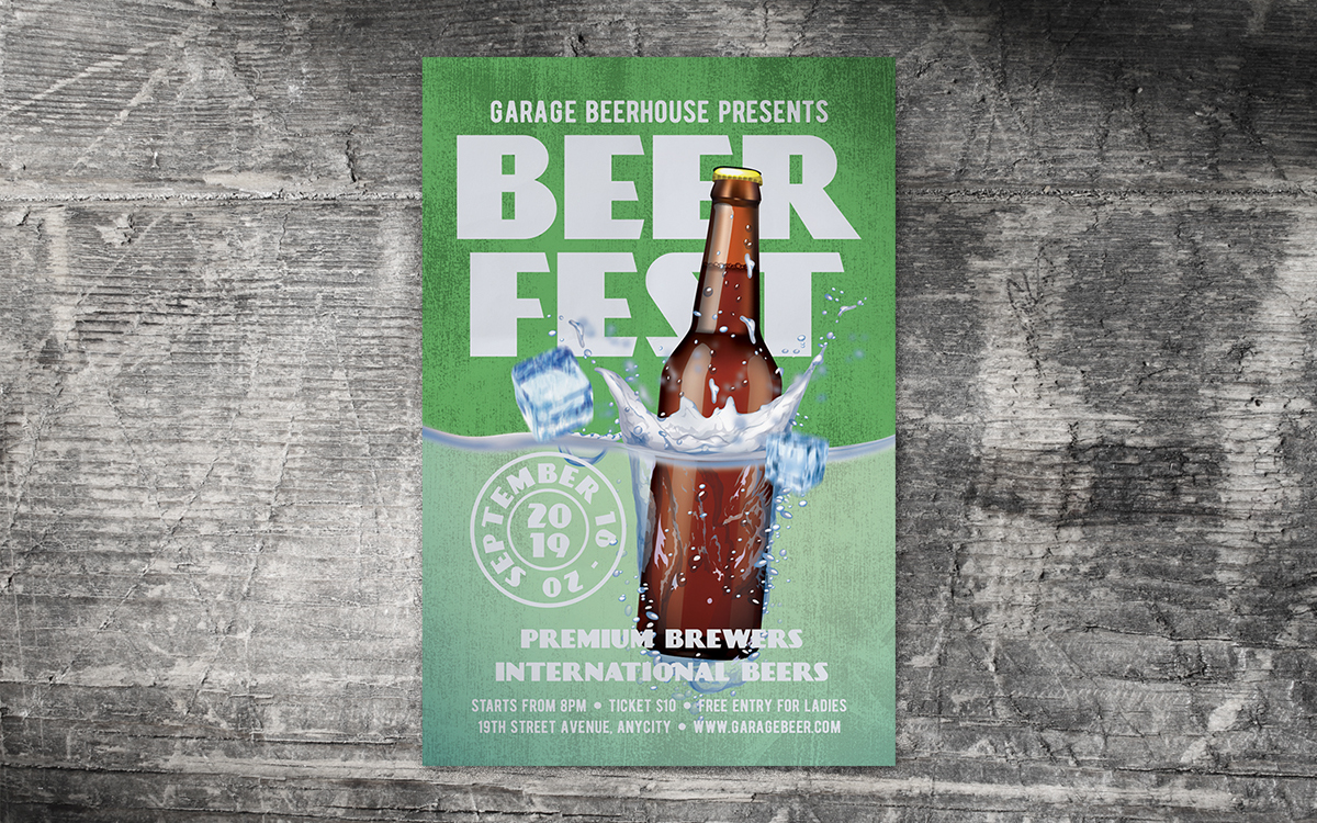 beer beer fest fest festival beerfest beer festival flyer poster template Event