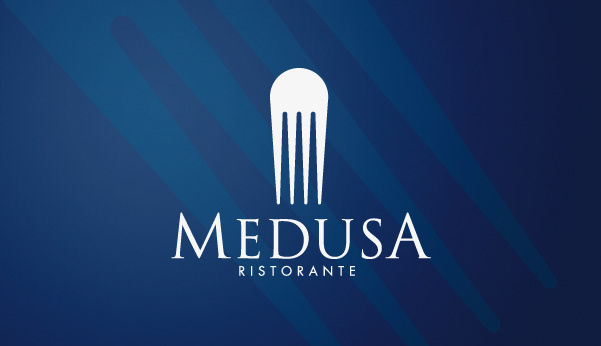 logo Food  Logotype brand identity Brand Design restaurant fish jellifish  medusa