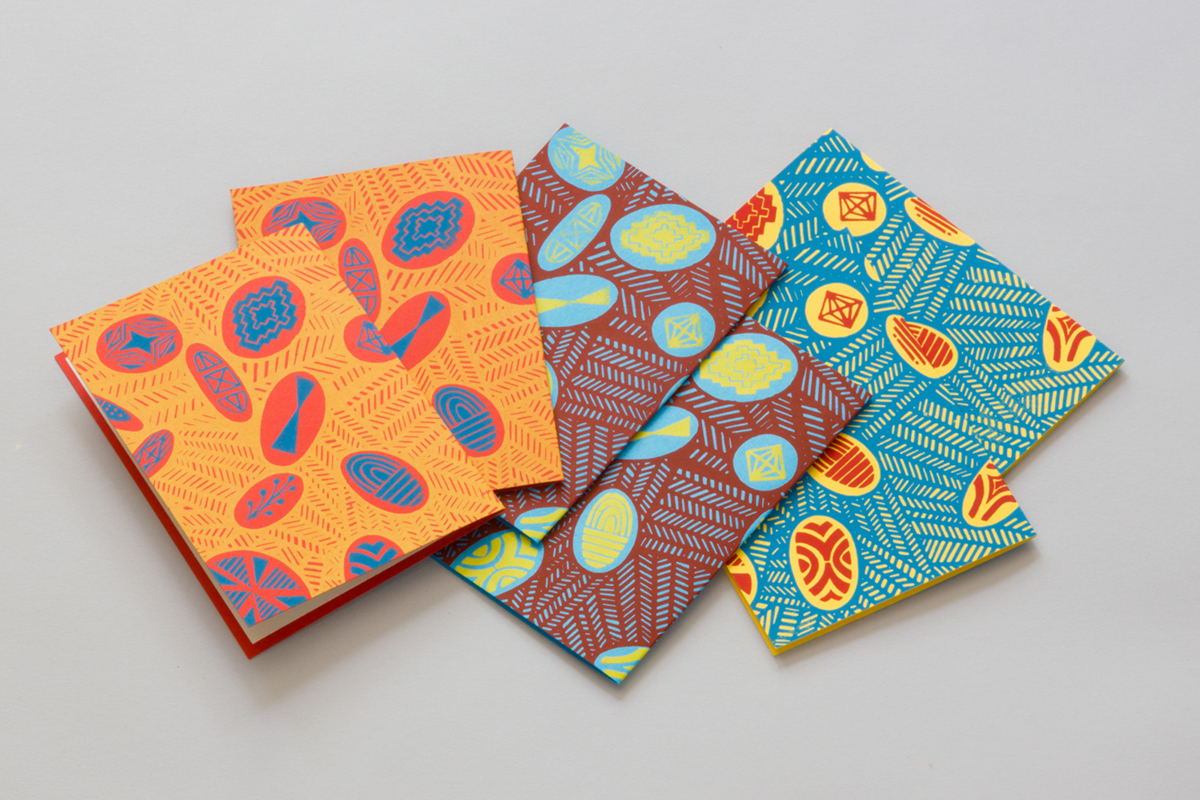 printmaking Screenprinting silkscreen handmade handprinted textile print design fundraising Logo Design notecards notebooks Tote Bags congo children's fund