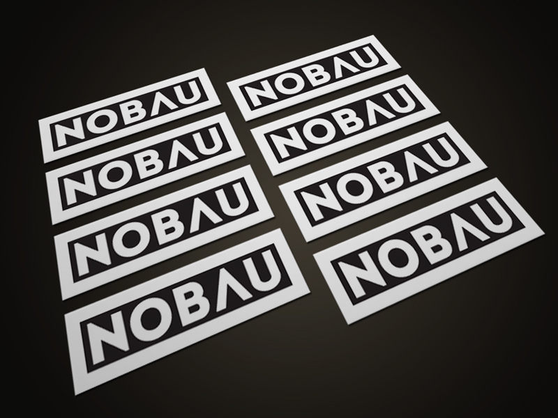 nobau Stationery minimal White essential modern black Basic business card design