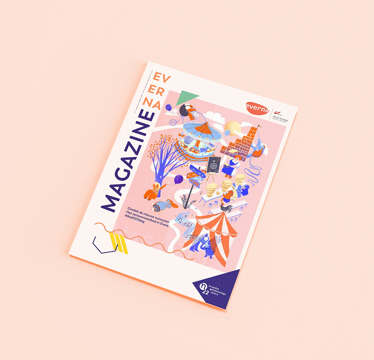 magazine issue culturalcenter communityarts happy colorful cover coverdesign culture brussels