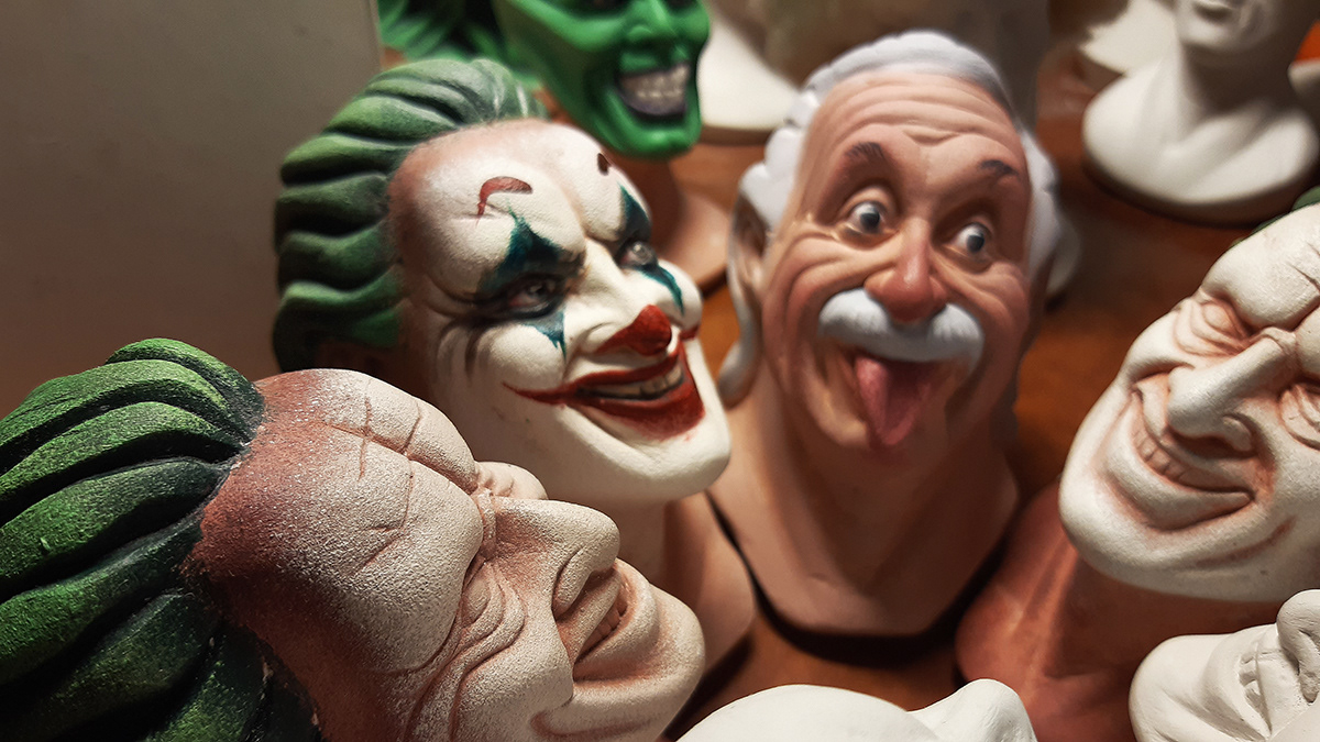 Dc Comics joker Latvia modeling Riga sculpting  the mask toy design 