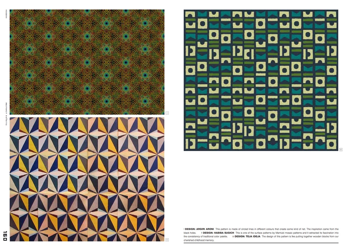 Textiles surface design color palette pattern geometric design