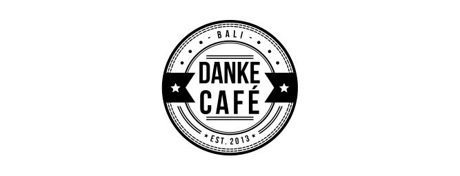 logo vintage cafe danke cafe beer indentity