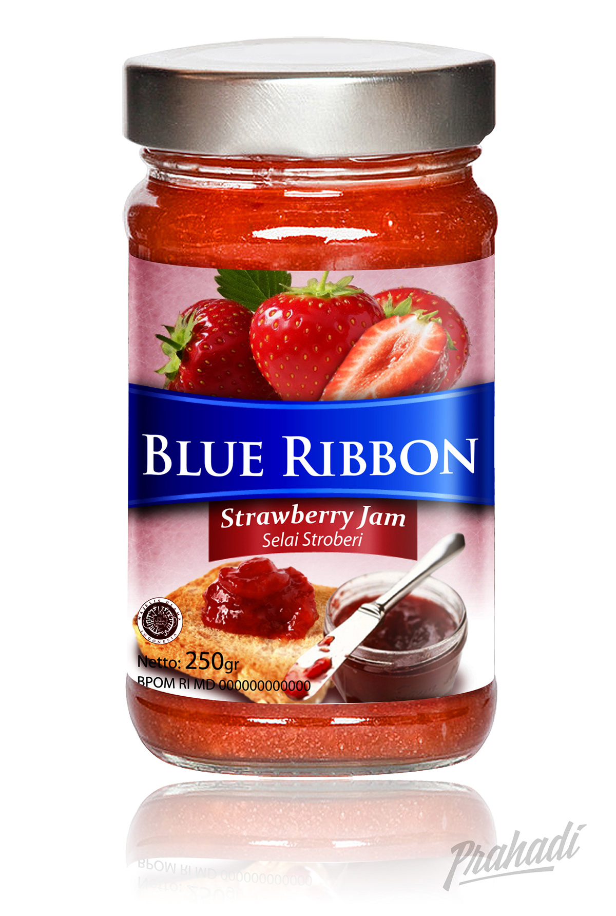 jam strawberry breakfast design Pack