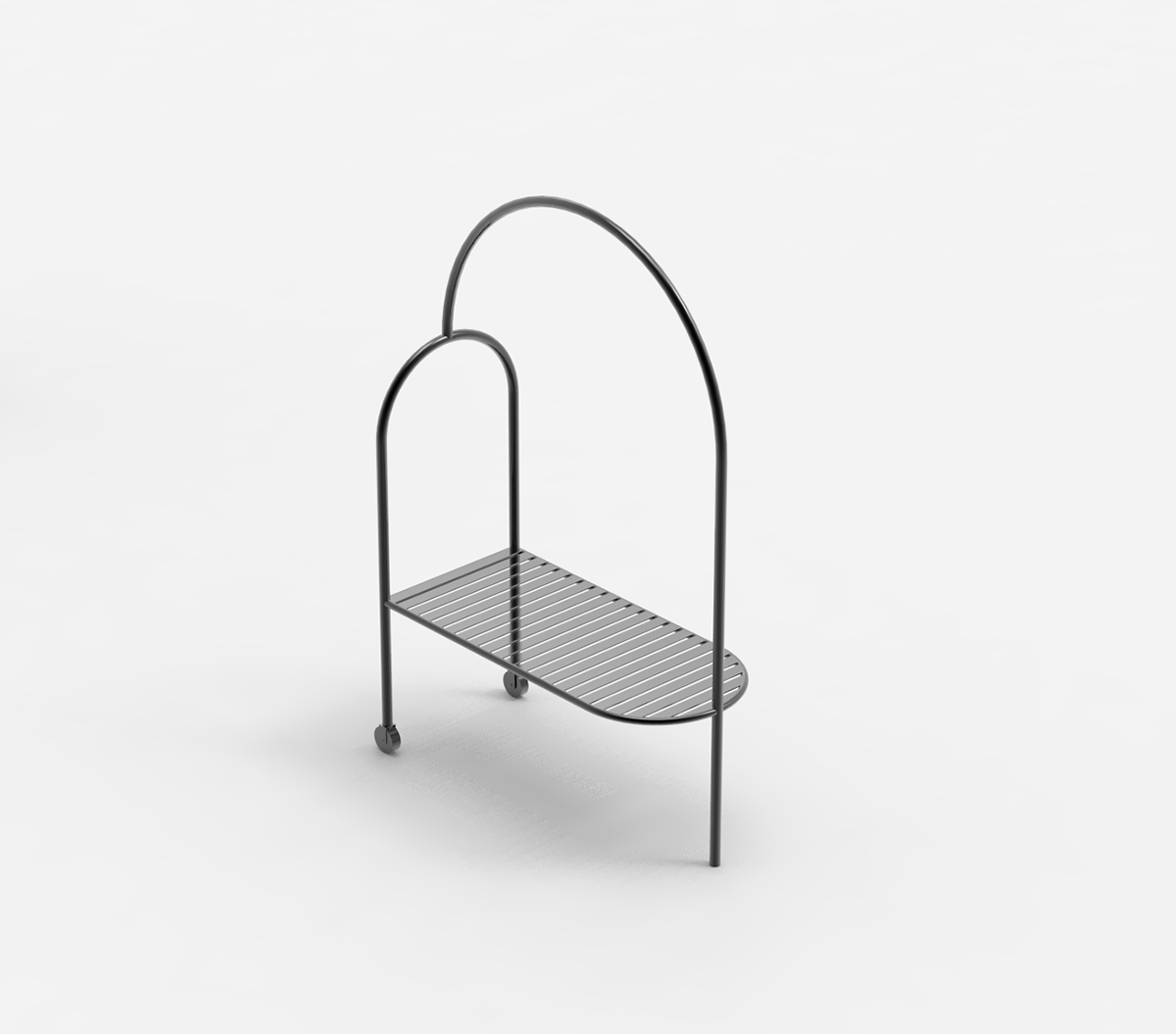 bench product furniture Outdoor metal design arch chair sitting 3D