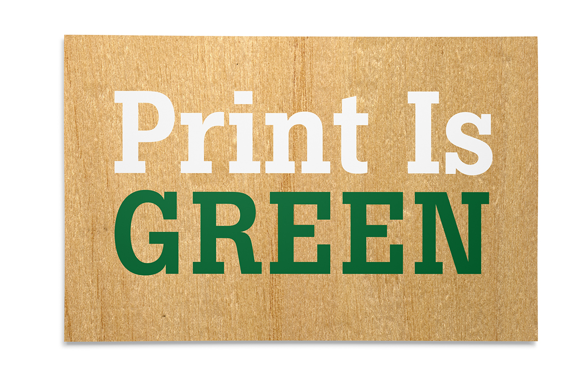 Green Printing Layout Marketing collateral infograph