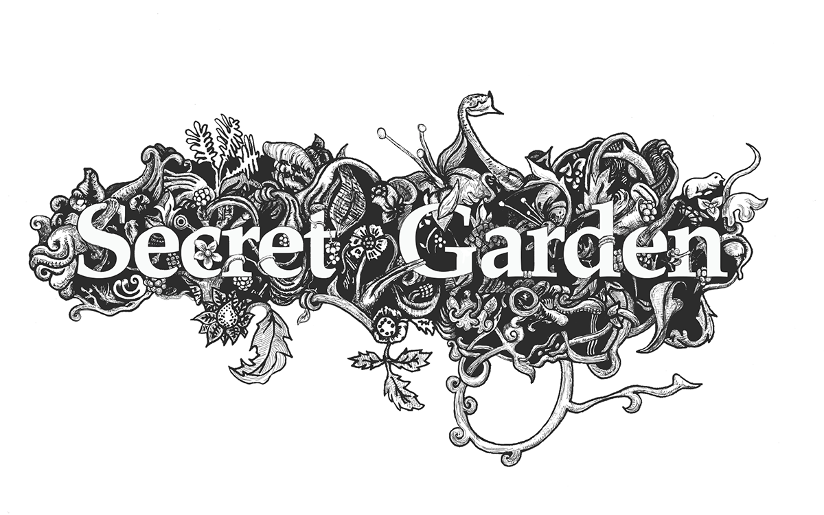 art nouveau logo gardening