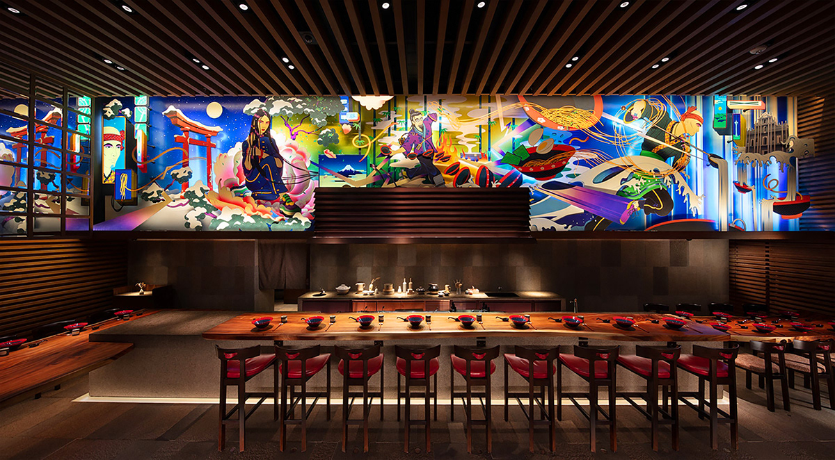 artwork Food  ILLUSTRATION  installation japan ramen restaurant