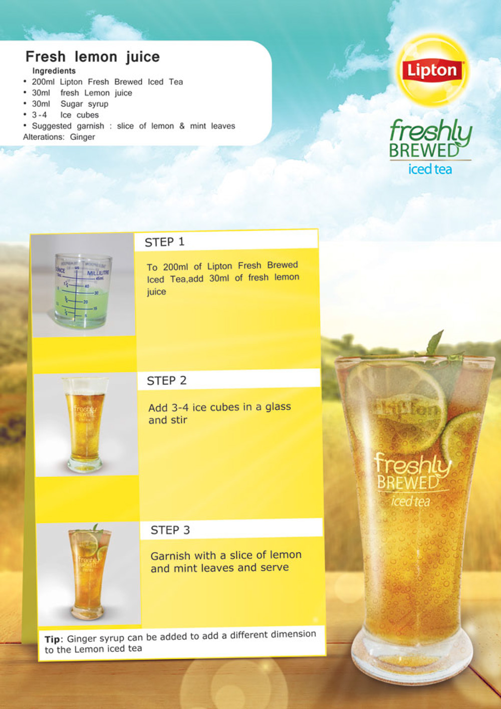 Lipton Fresh Brewed Iced tea Lipton markade Unilever UFS Unilever Food Solutions