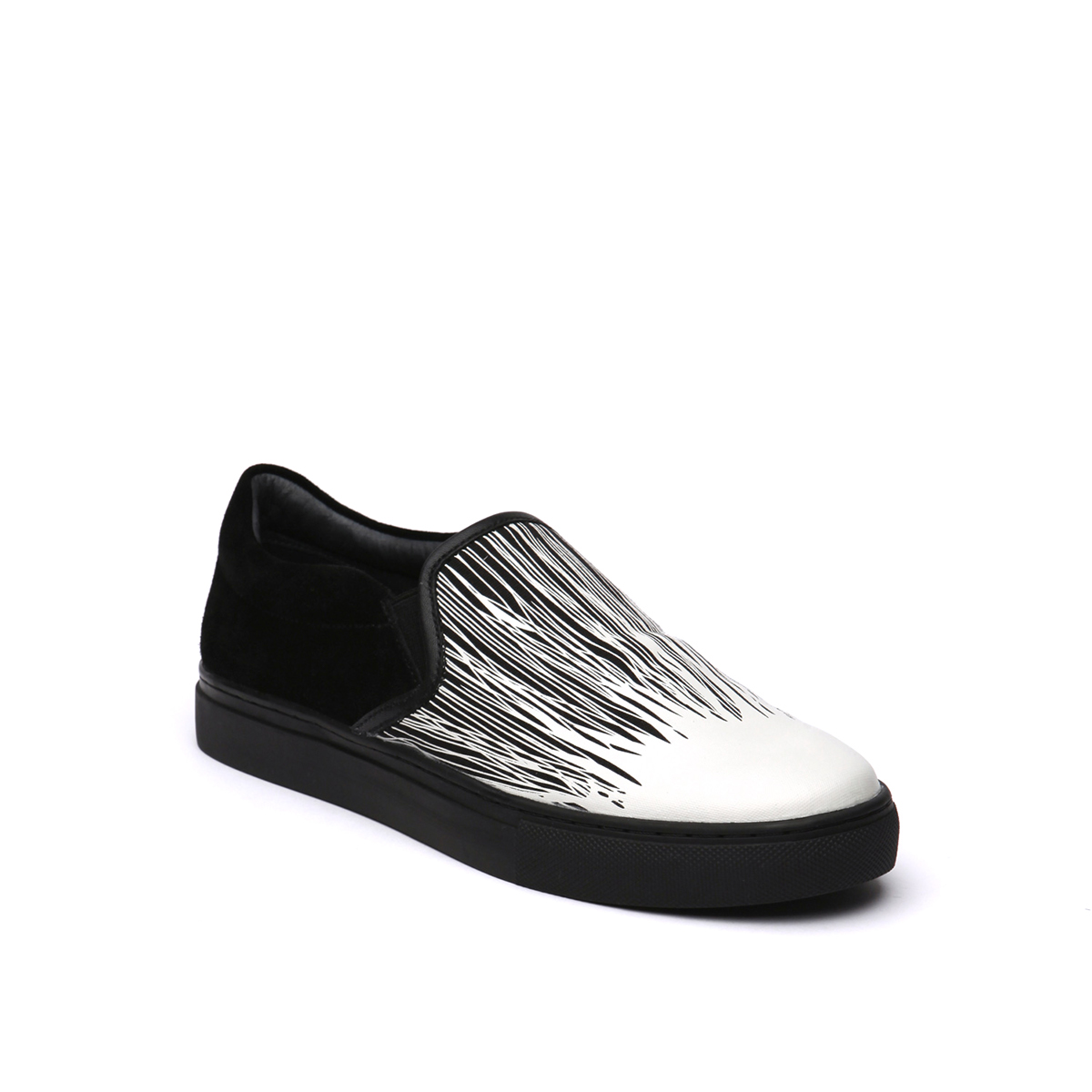 graphic shoes leather black White line splash cool