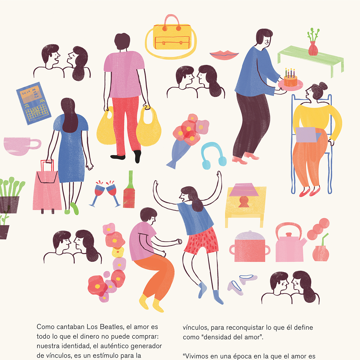 couple marriage lifestyle illustration Magazine illustration Editorial Illustration romantic Love Relationships partner woman man
