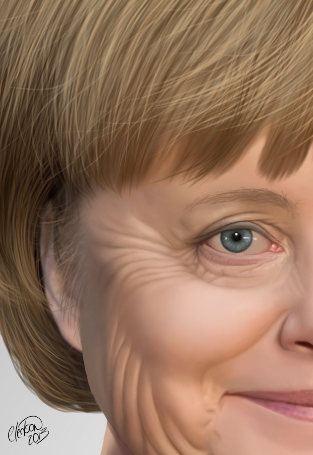 caricature illustration Angela Merkel politics