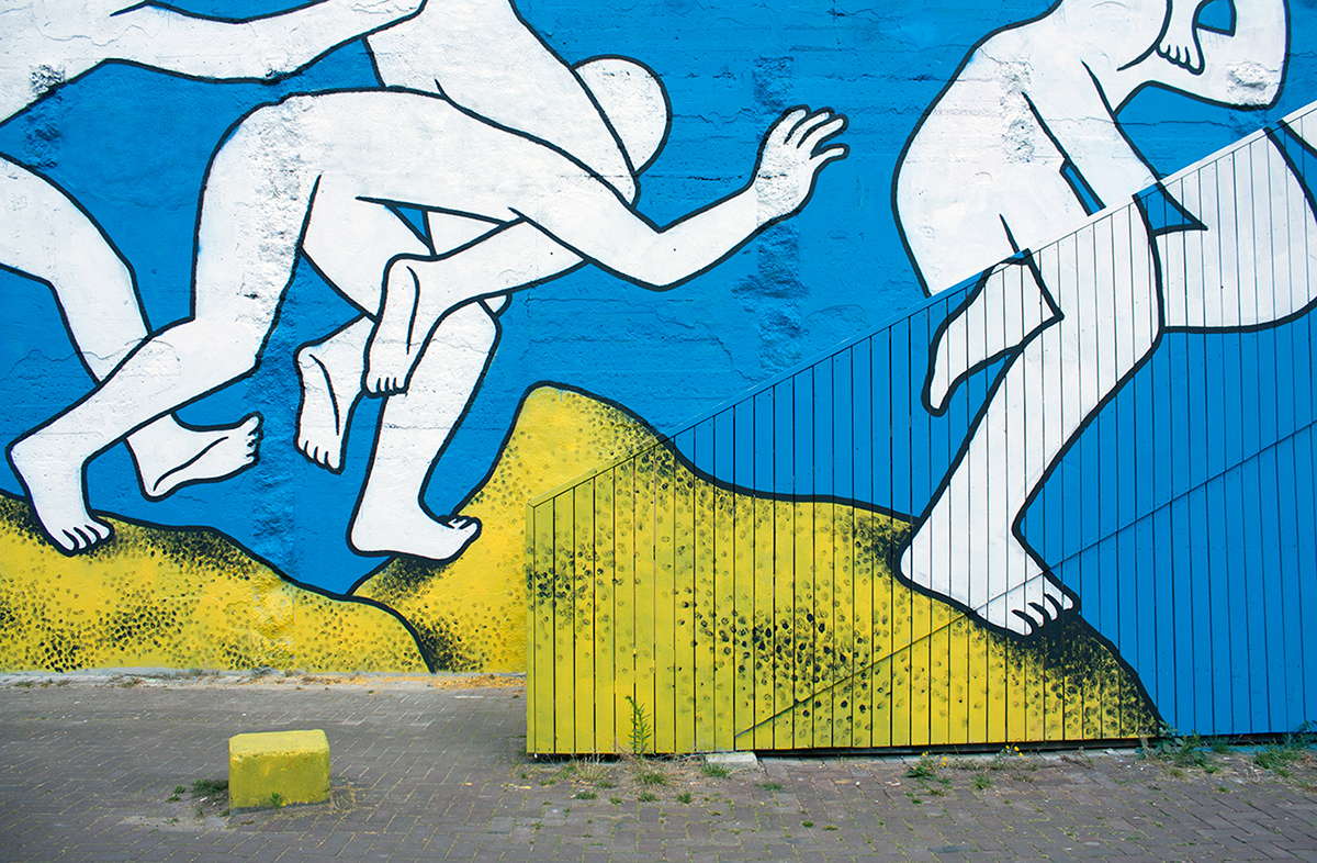 Mural Daan Botlek Opperclaes Rotterdam stepping stone rat race