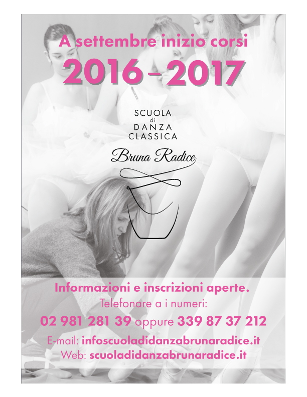 Poster Design ballet classical dance DANCE   school academy milano Italy print