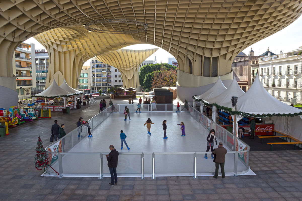 seville Sevlla metropol parasol Elevated pole photography architectural Aerial