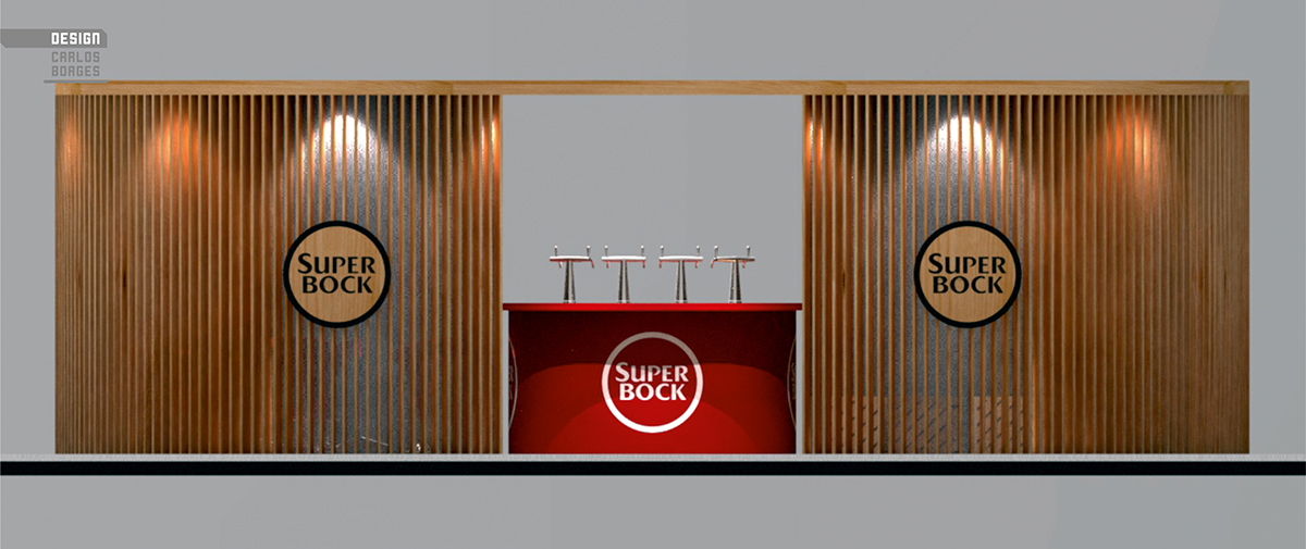 super bock unicer Carlos Borges Oporto Stand standdesign wood acrylic stand design