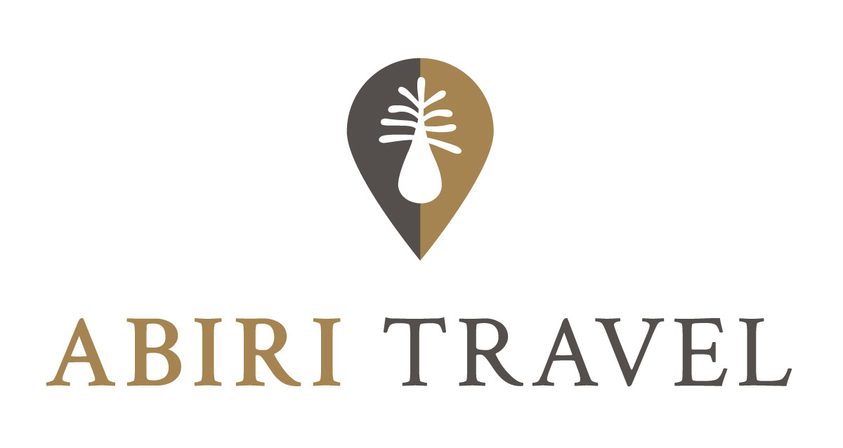 Travel abiri africa logo brand landing page
