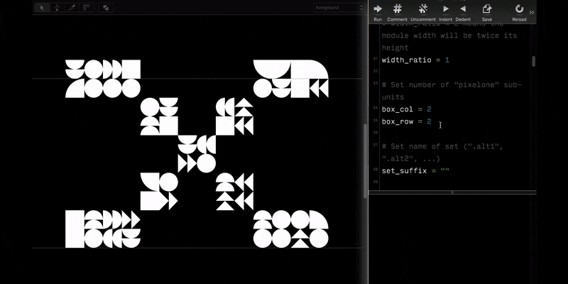 type design Opentype free download parametric phyton open source font code typography  
