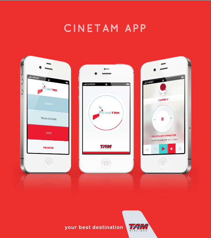 Adobe Portfolio Integrated Campaign app design Space design Airlines Tam