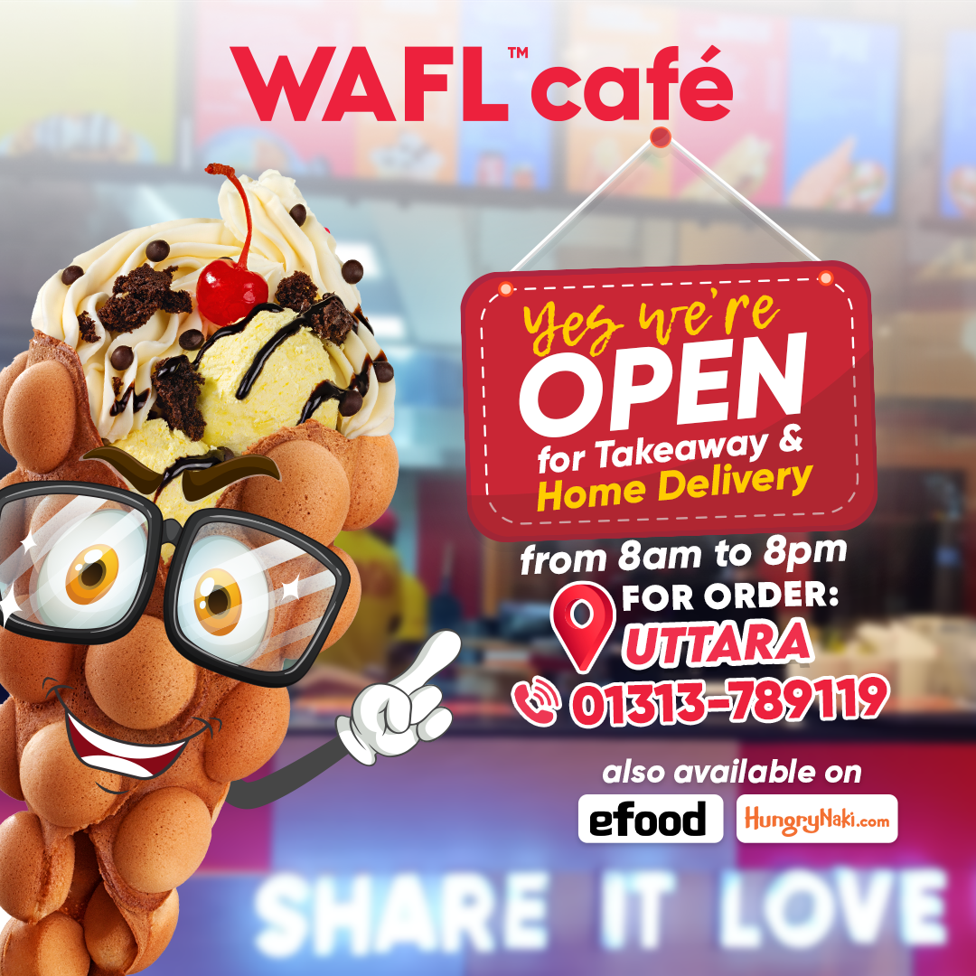 cafe eFood Food  home delivery service social design Social media post waffle WAFL waflle